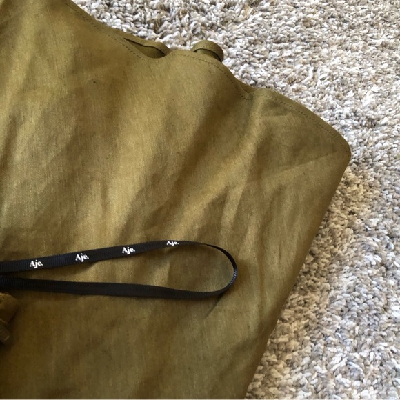 Aje Clarice Draped Maxi Dress AU10/US6 Deep Olive - Picture 6 of 7